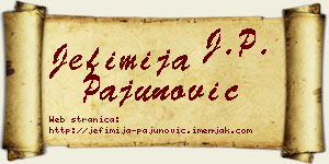 Jefimija Pajunović vizit kartica